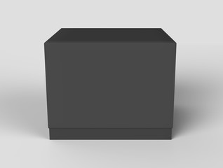 Sticker - Black box cube mockup