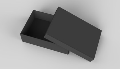 Sticker - Flat black box mockup