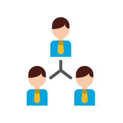 businesspeople teamwork isolated icon vector illustration design