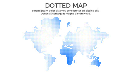  Dotted Map Infographic Element - Business Vector Illustration in Flat Design Style for Presentation, Booklet, Website, Presentation etc. Isolated on the White Background.