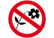 Schild Pflanzen beschädigen verboten
