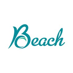 Canvas Print - beach vector logo