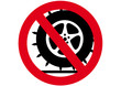 Titel Schild Reifen mit Spikes verboten