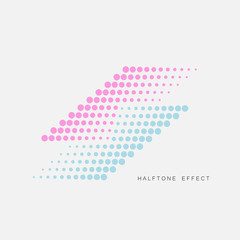 Aufkleber - Set of Abstract Halftone Design Elements. Vector illustration
