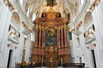 Wall Mural - St. Leodegar cathedral in Lucerne, Switzerland