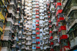 A look up view of Quarry Bay in Hong Kong,China.