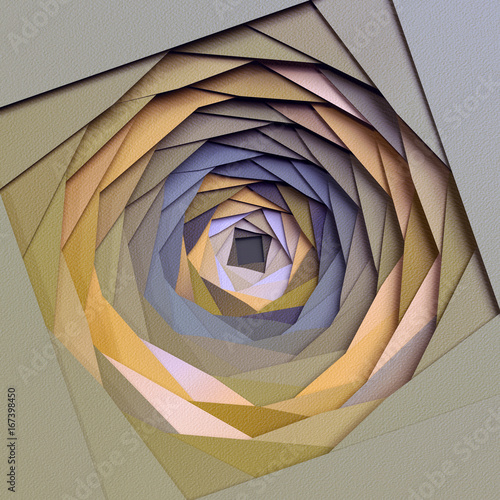 3d-render-abstract-paper-background-diaphragm-layers-flat-polygonal-structures-hole-macro-texture