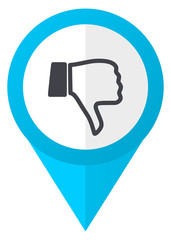 Poster - Dislike blue pointer icon