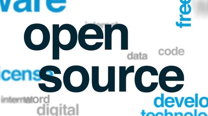Wall Mural - open source animated word cloud, text design animation.