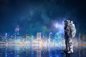 Wall Mural - Space suit design. Mixed media