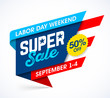 Labor Day Weekend Super Sale banner design