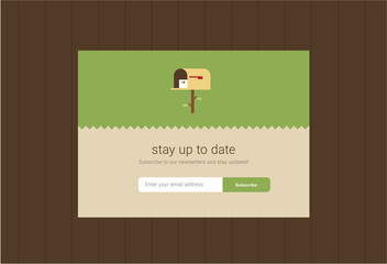 web subscribe ui interface design