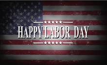 Happy Labor Day Background With USA Flag