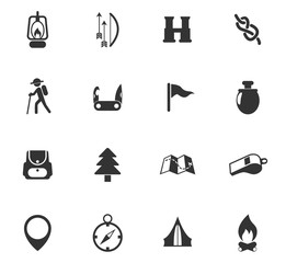  day of scouts icon set