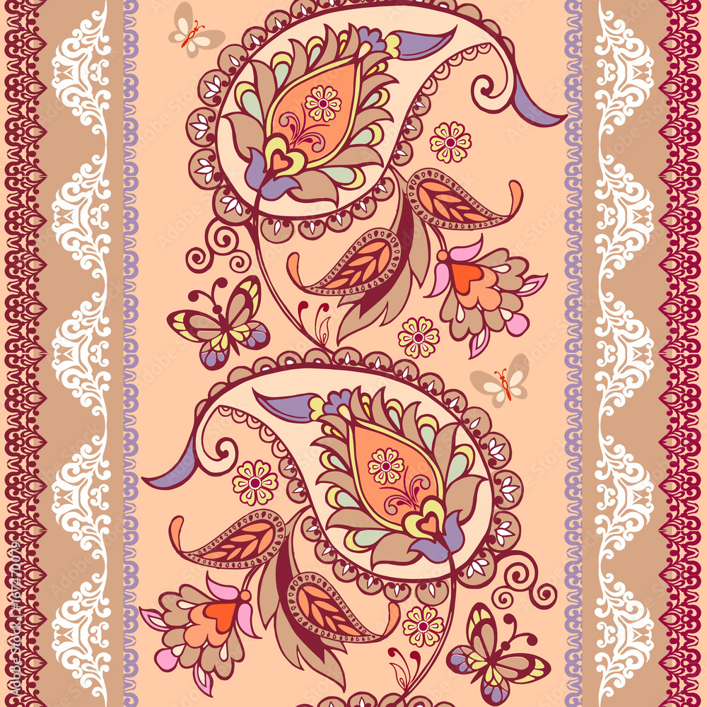 Colorful Paisley Pattern