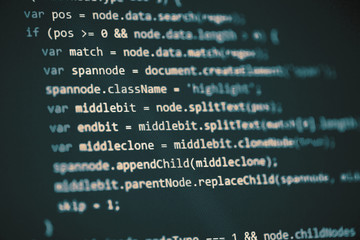 Wall Mural - software computer programming code
