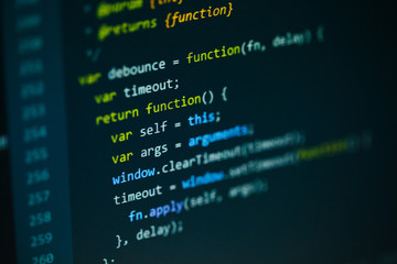Wall Mural - software computer programming code