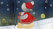 Quilt : Girl Is Skiing