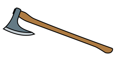 Sticker - Executioner Axe simple vector illustration