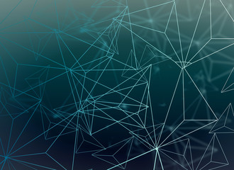 Wall Mural - dark blue polygonal background