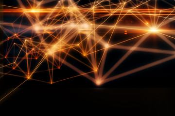 Wall Mural - glowing polygonal background