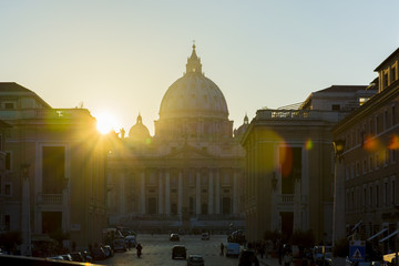 Sonnenuntergang am Petersdom