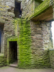 Wall Mural - Dunnottar scottisch medieval fortress or castle. Highlands of Scotland Uk Europe.