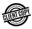 Client Copy rubber stamp. Grunge design with dust scratches. Effects can be easily removed for a clean, crisp look. Color is easily changed.