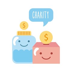 Poster - charity donate children icon vector illustration design graphic