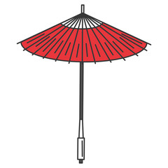 Poster - japanese umbrella isolated icon vector illustration design