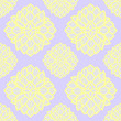 Combined succulents in pastel yellow outline on light gray background. Yellow blossom flowers. eamless pattern vector illustration.