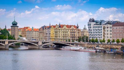 Wall Mural - Picturesque view of the Old Town with its ancient architecture in the summer, Prague, Czech Republic.