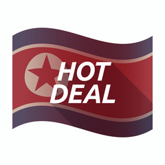 Canvas Print - Isolated North Korea flag with    the text HOT DEAL