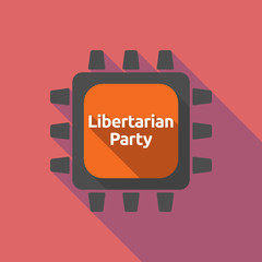 Wall Mural - Long shadow cpu with  the text Libertarian Party