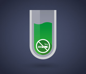 Poster - Chemical test tube with  an e-cigarette  in a not allowed signal