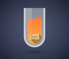 Poster - Chemical test tube with  the text Game Over