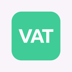 Canvas Print - Isolated button with  the value added tax acronym VAT