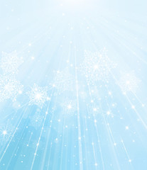 Canvas Print - vector blue snowflakes background for christmas design.