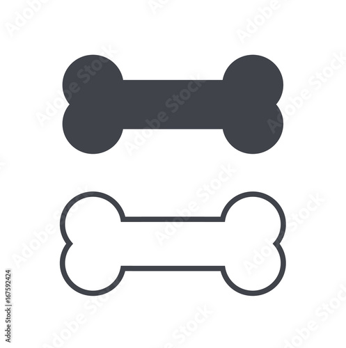 Fotomural Dog bone icon. Bone isolated on background. Vector stock.