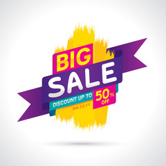 Wall Mural - Big sale with discount up to 50% off. Vector illustration