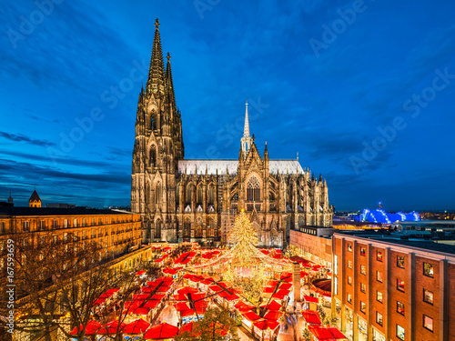 Fotomural Weihnachtsmarkt in Köln, Deutschland