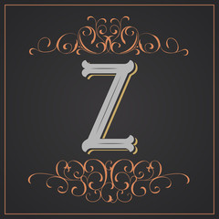 Wall Mural - Retro style. Western letter design. Letter Z