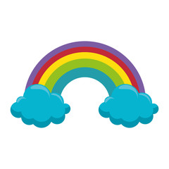 beautiful rainbow cartoon