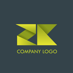 Wall Mural - Corporate Vector Symbol Z and K. Creative Logo