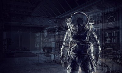 Wall Mural - Space suit design. Mixed media