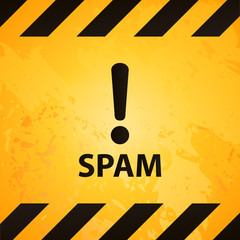 Wall Mural - spam danger sign