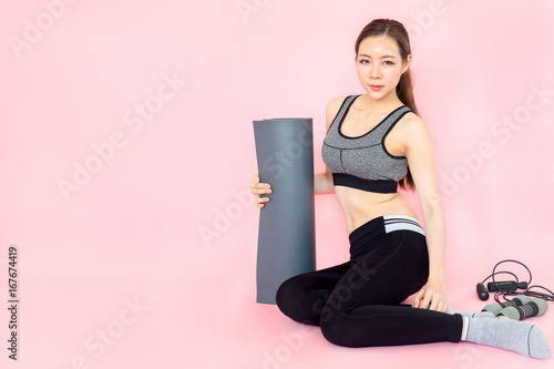 fitness concept yoga mat