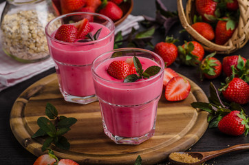 Strawberries puddink photo