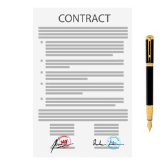 Wall Mural - Signed business contract