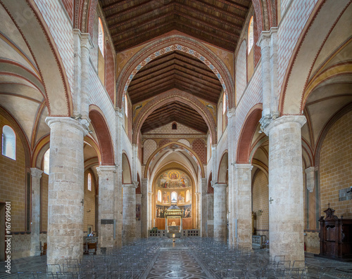 Fotografie, Obraz Interior view in Anagni Cathedral, province of Frosinone, Lazio, central Italy